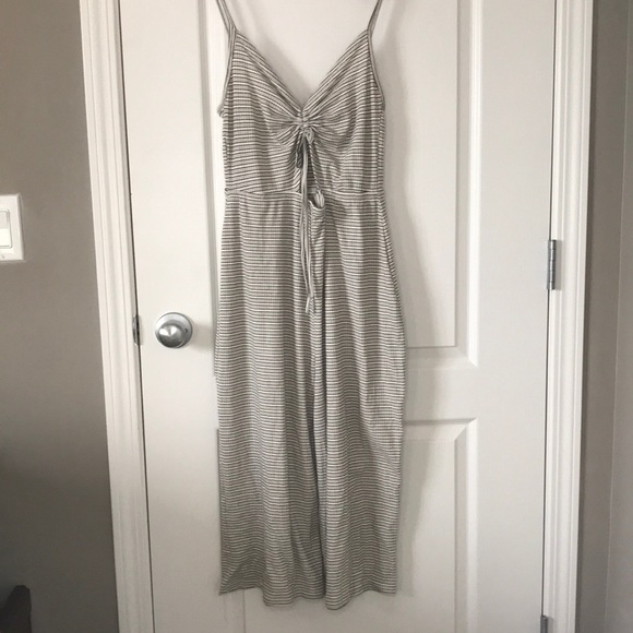 Striped white jumpsuit - Picture 1 of 2